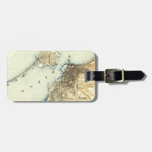 San Diego  Map Bagagelabel (Voorkant horizontaal)