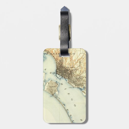 San Diego  Map Bagagelabel (Achterkant verticaal)