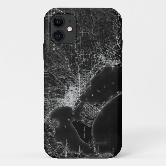 San Diego  Map Case-Mate iPhone Case (Achterkant)
