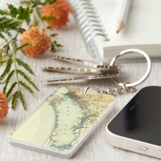 San Diego  Map Sleutelhanger (Voorkant Rechts)