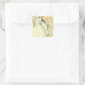 San Diego Map Vierkante Sticker (Tas)