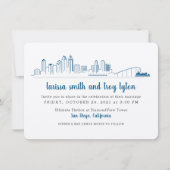 San Diego Modern City Wedding Invitation Kaart (Voorkant)