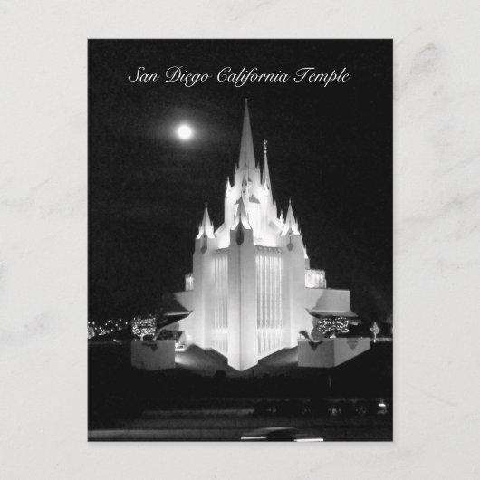 San Diego Mormon Temple Briefkaart (Voorkant)