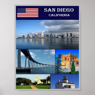 San Diego - Mosaic - Verenigde Staten - Poster