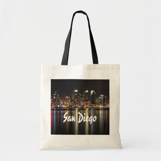 San Diego nacht skyline stad uitzicht Tote Bag (Voorkant)