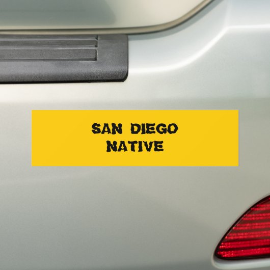 SAN DIEGO NATIVE BUMPERSTICKER (Op auto)
