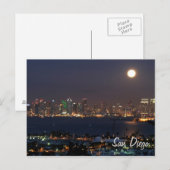 San Diego night skyline Briefkaart (Voorkant / Achterkant)