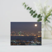 San Diego night skyline Briefkaart (Staand voorkant)
