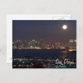 San Diego night skyline Briefkaart (Voorkant / Achterkant)