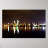 San Diego Night Skyline Poster (Voorkant)