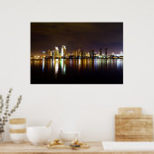 San Diego Night Skyline Poster (Keuken)