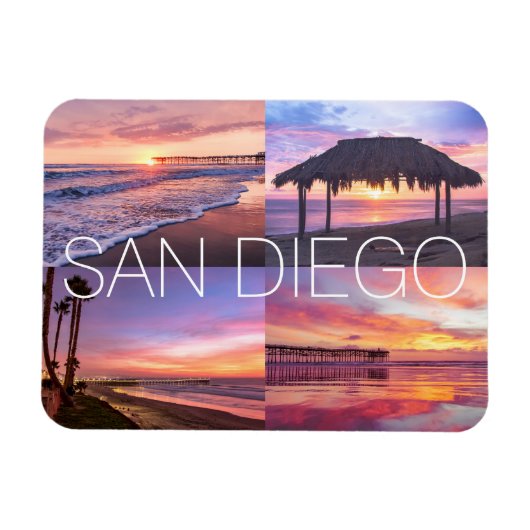 San Diego Pacific Beach Windansea Ocean Sunset Magneet (Horizontaal)
