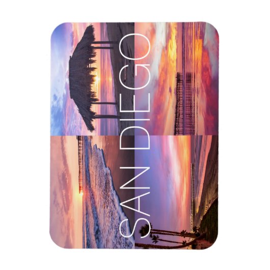 San Diego Pacific Beach Windansea Ocean Sunset Magneet (Verticaal)