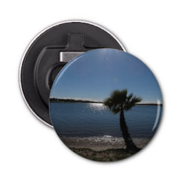 San Diego Palm Tree Badge flesopener Button Flesopener