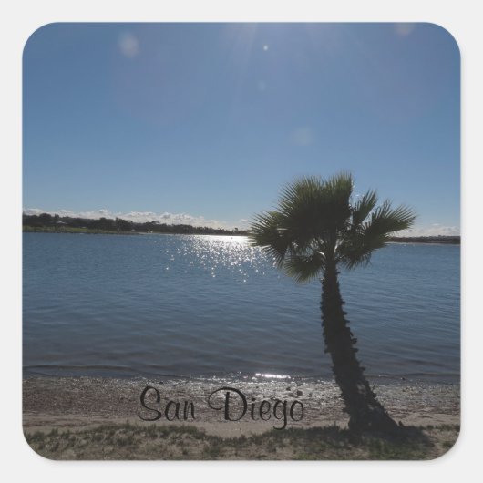 San Diego Palm Tree Sticker (Voorkant)