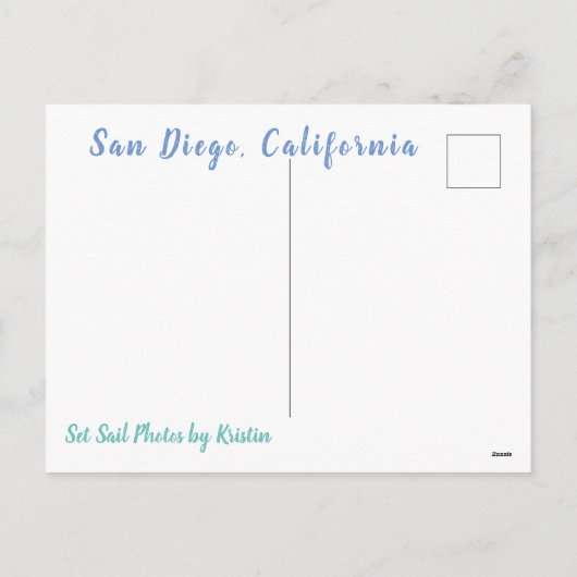 San Diego Palm Tree Sunset Feestdagenkaart (Achterkant)