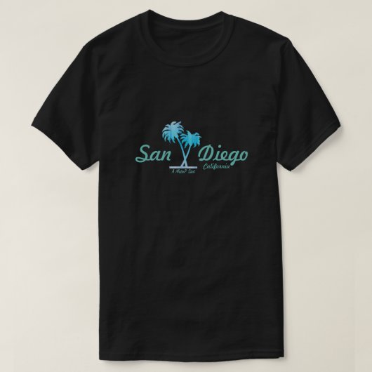 San Diego (palmbomen) - A MisterP Shirt (Design voorkant)