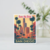 San Diego Palms Gele Trouw Uitnodiging (Staand voorkant)