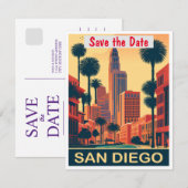 San Diego Palms Gele Trouw Uitnodiging (Voorkant / Achterkant)