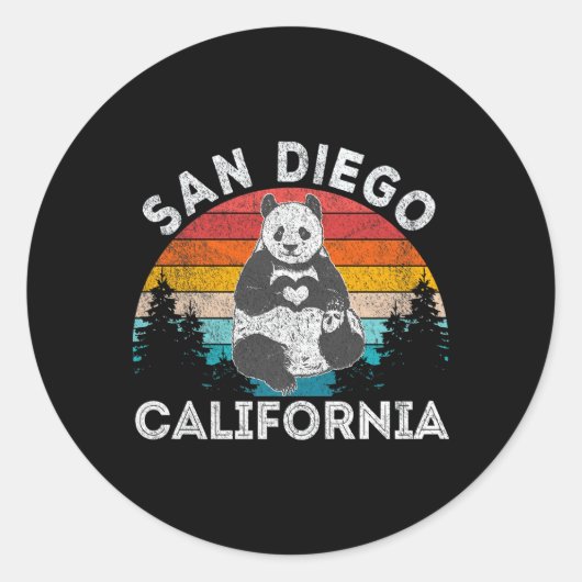 San Diego Panda Zoo Californië Ronde Sticker (Voorkant)