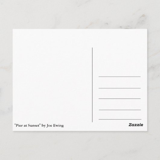 San Diego Pier op Sunset Briefkaart (Achterkant)