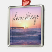 San Diego Pier op Sunset Metalen Ornament (Links)