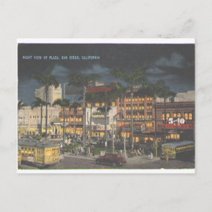 San Diego Plaza 1945 Briefkaart
