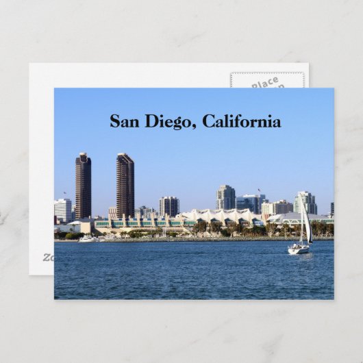 San Diego Post Card | Bay-Uitzicht Briefkaart (Voorkant / Achterkant)