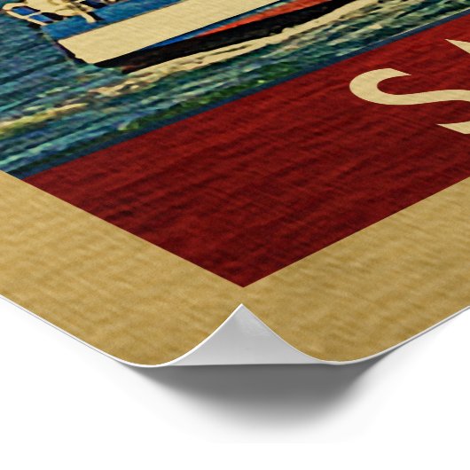 San Diego Poster Sailboat  Californië (Hoek)