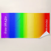 San Diego Pride LGBT Rainbow Flag Ombre Stripes Strandlaken (Voorkant)