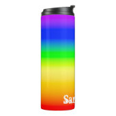 San Diego Pride LGBT Rainbow Ombre Stripes Thermosbeker (Gedraaid links)