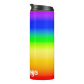 San Diego Pride LGBT Rainbow Ombre Stripes Thermosbeker (Geroteerd rechts)