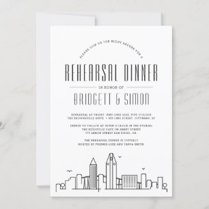 San Diego repetitie diner   Skyline-uitnodiging Kaart