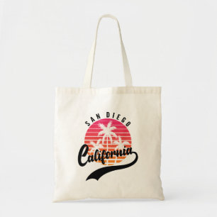 San Diego Retro Sunset Canvas tas
