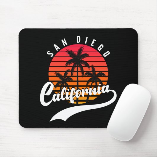 San Diego Retro Sunset Muismat (Met muis)