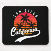 San Diego Retro Sunset Muismat (Voorkant)