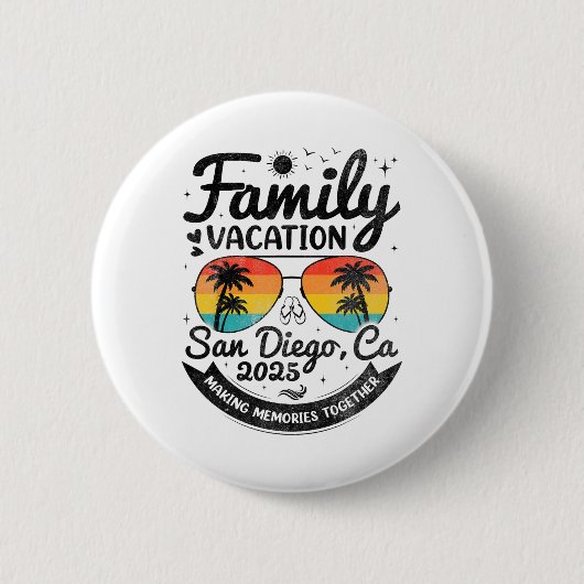 San Diego Ronde Button 5,7 Cm (Voorkant)