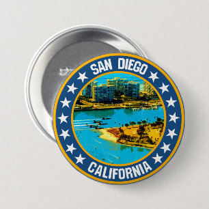 San Diego Ronde Button 7,6 Cm