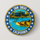 San Diego Ronde Button 7,6 Cm (Voorkant)