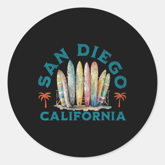 San Diego  Ronde Sticker (Voorkant)
