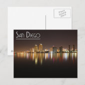 San Diego 's nachts Briefkaart (Voorkant / Achterkant)