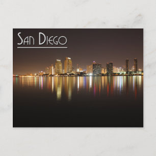 San Diego 's nachts Briefkaart