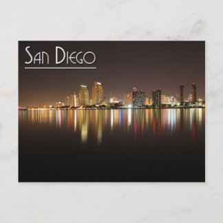 San Diego 's nachts Briefkaart