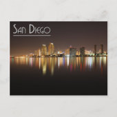 San Diego 's nachts Briefkaart (Voorkant)