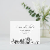 San Diego Save the Date Briefkaart Wedding (Staand voorkant)