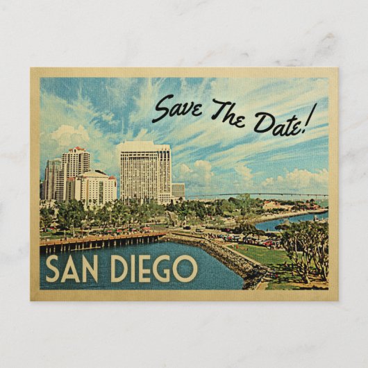 San Diego Save the Date California Aankondigingskaart (Voorkant)