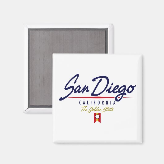 San Diego Script Magneet (Voorkant / Achterkant)
