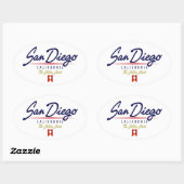 San Diego Script Ovale Sticker (Vel)