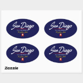 San Diego Script Ovale Sticker (Vel)