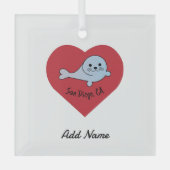 San Diego Seal Glas Ornament (Voorkant)